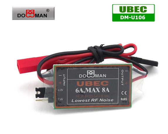 DM-U106 5v/6v/7.4v 6A output UBEC 2s-6S/8-25.5V Input Switch Mode